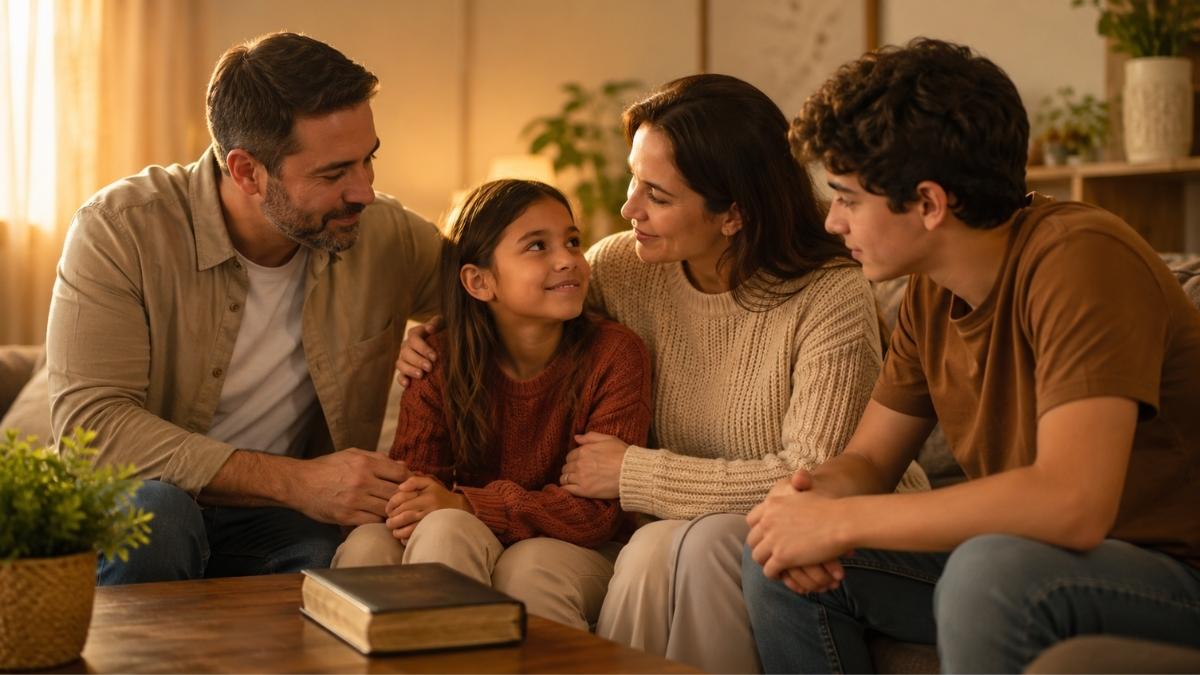 Oración por la familia con diálogo y comprensión